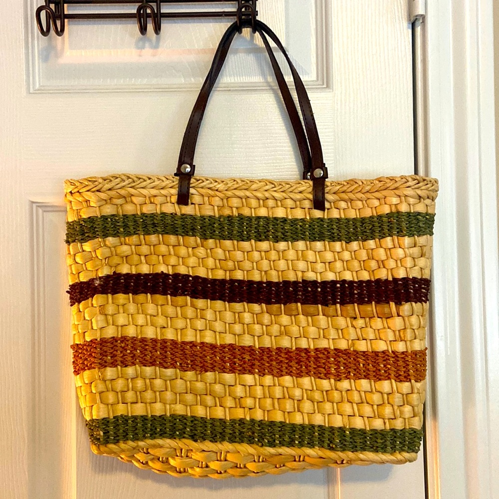 100% Cornhusk Woven small tote
